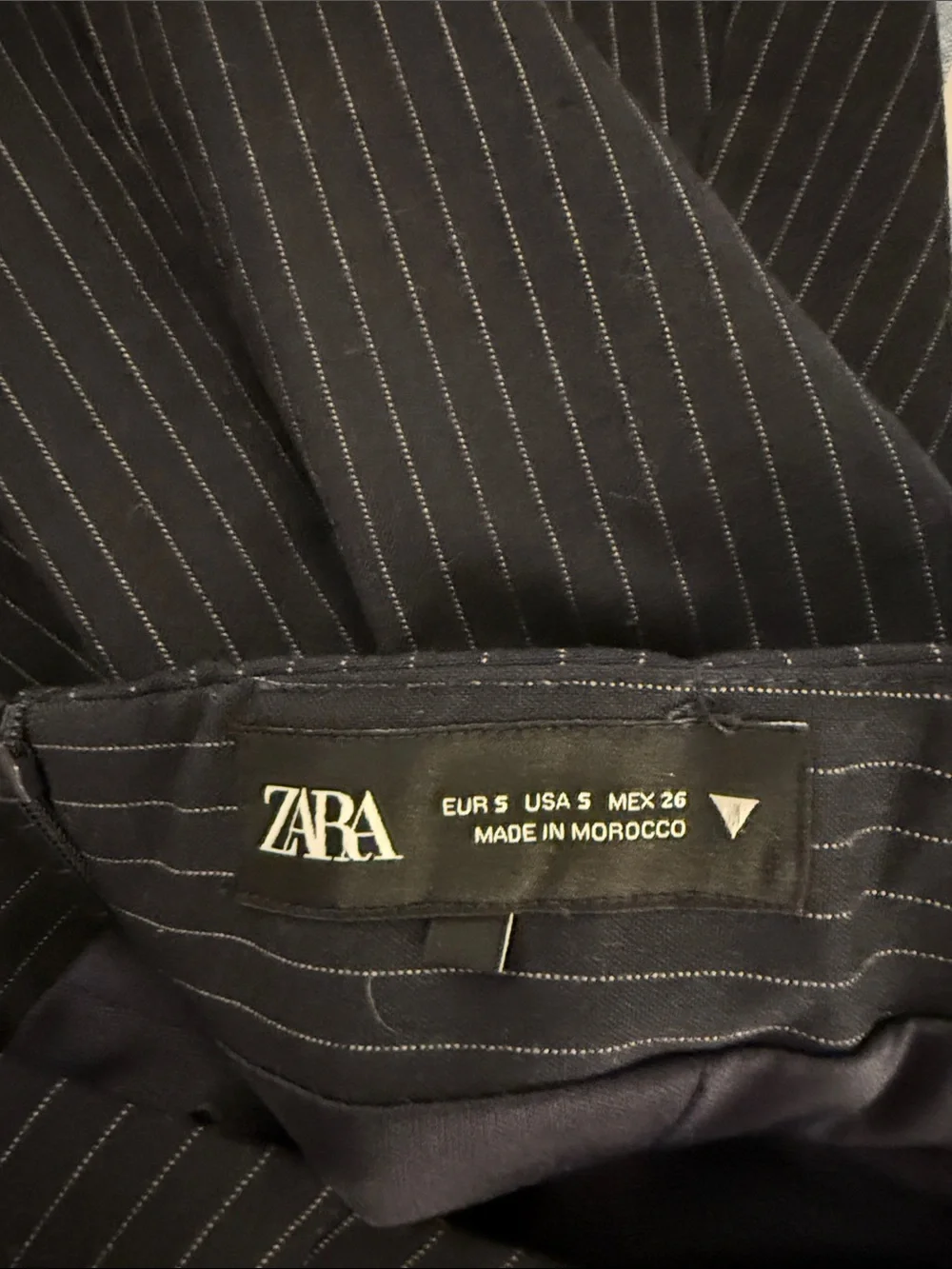 ZARA Strapless Pinstripe Top